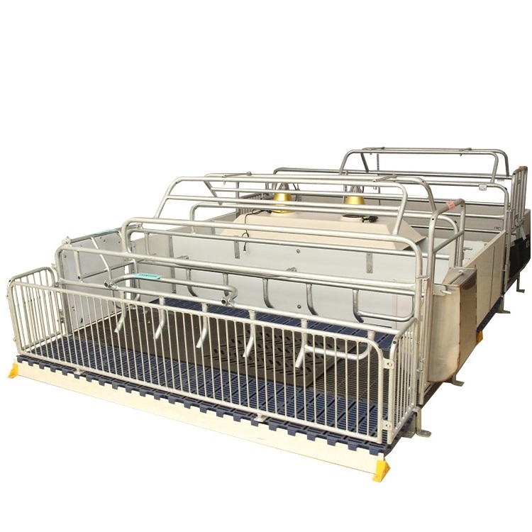 2024 Hot Sale Swine Farm Pig Cage Equipment Breeding Stalls Of Galvanized Sow Farrowing Crate