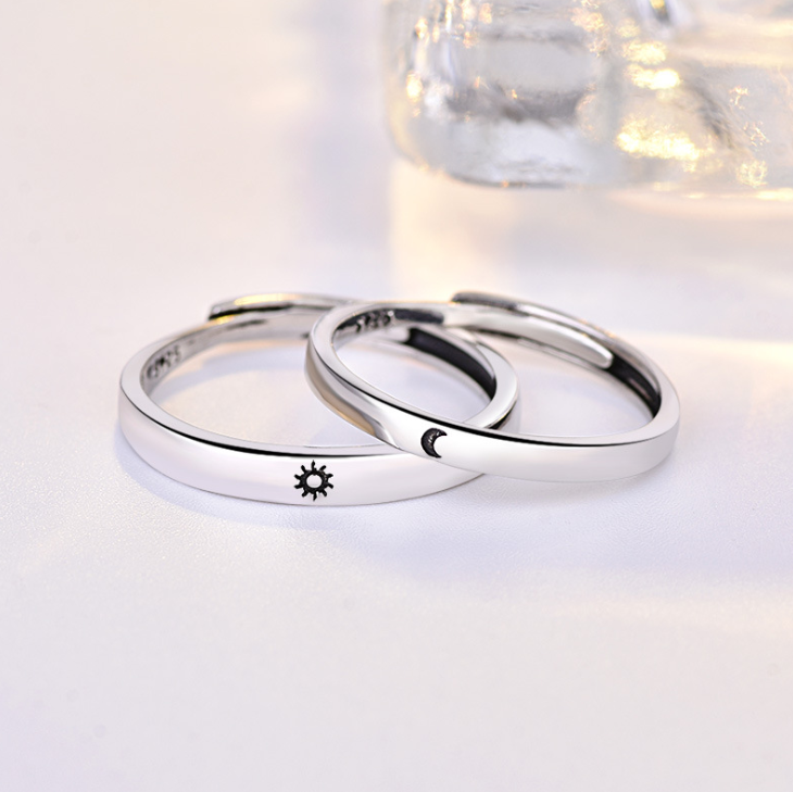 Women's Rings Stackable Rings Set for Women Teen Girls Microinlaid Jewelry Mother s Day Stainless Steel Moon Star Ring