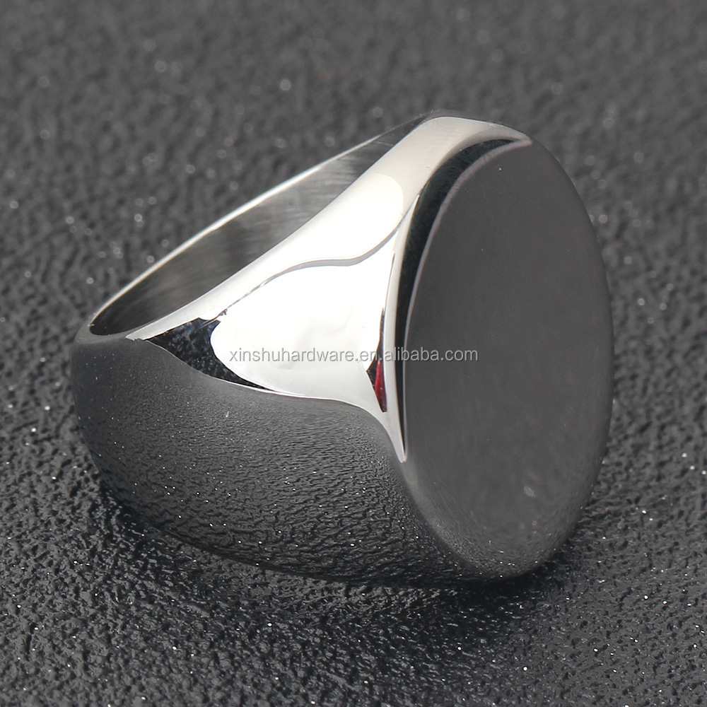 High polished stainless steel silver bling rings design with free shipping