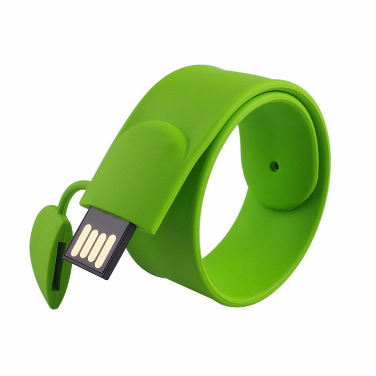 Colorful Silicone WristBand USB Flash Drive 4gb 8gb 16gb 32gb Slap USB Bracelet with Custom Logo