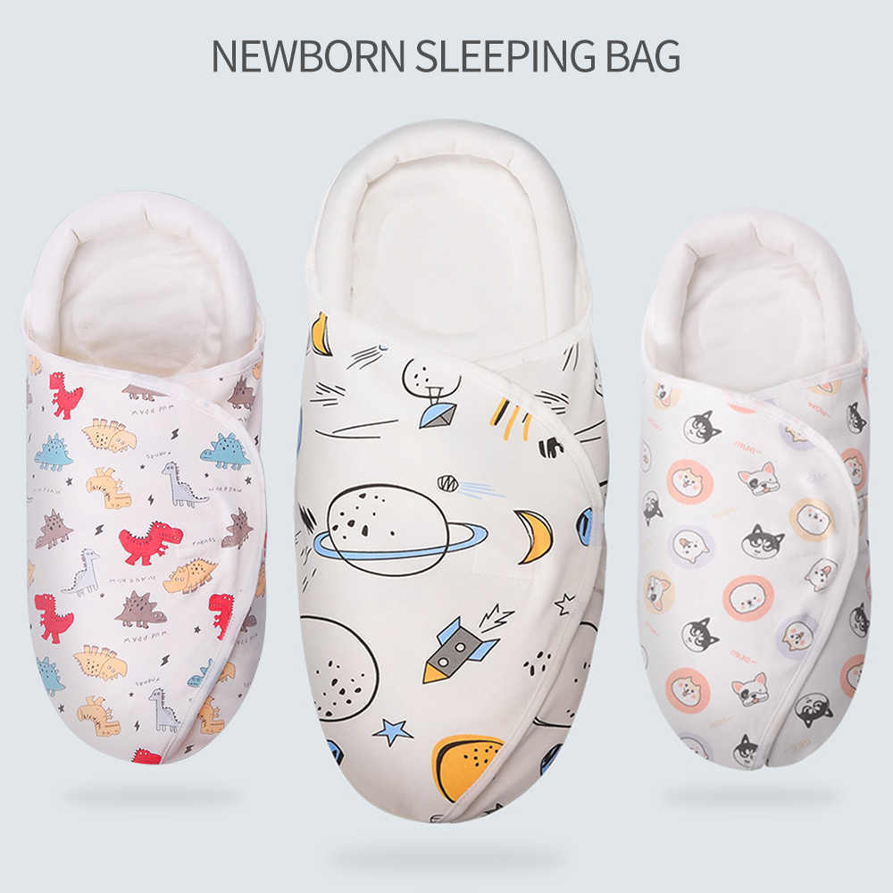 Newborn cotton babies sleeping sack bag new born baby cocoon swaddle blanket wrap set