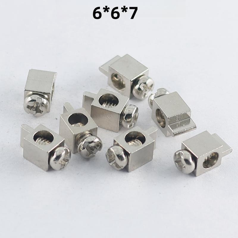 PCB square copper terminal flat patch terminal LED aluminum substrate terminal SMD patch flat bottom square