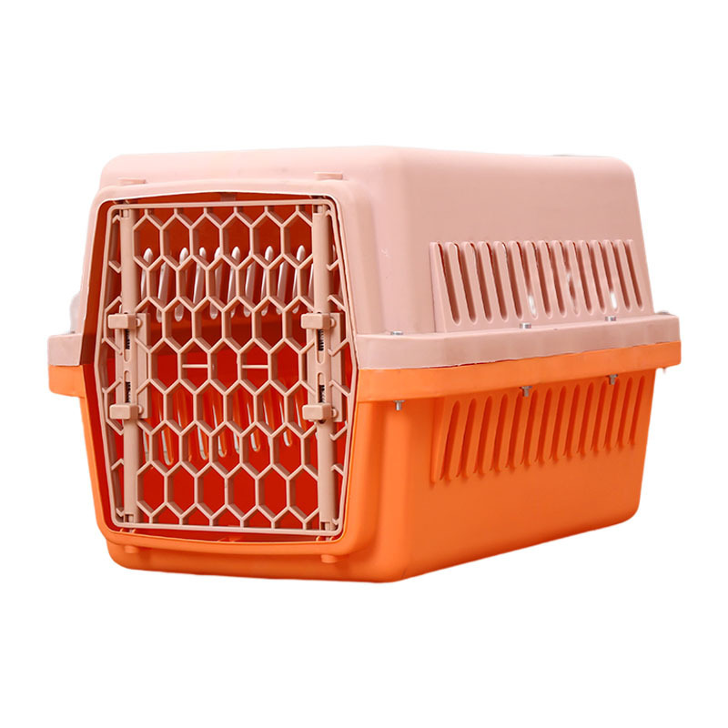 Portable Travel Pet Cages Travel Crates Plastic Airline Shipping Approved Dog Transport Box