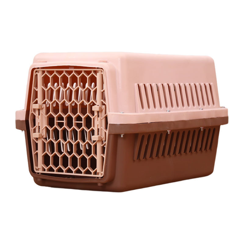 Portable Travel Pet Cages Travel Crates Plastic Airline Shipping Approved Dog Transport Box