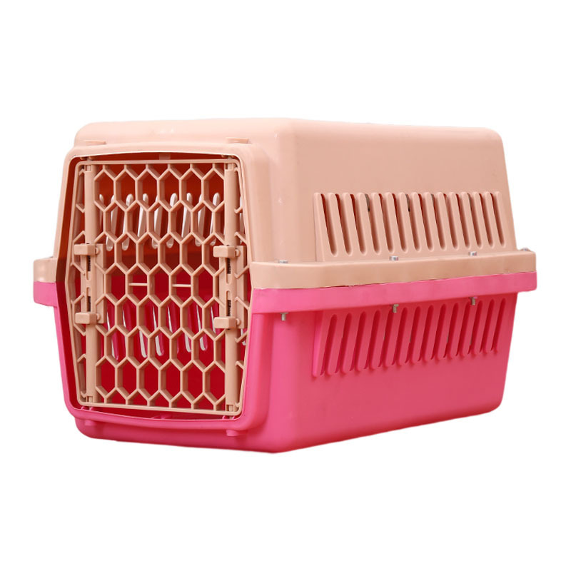 Portable Travel Pet Cages Travel Crates Plastic Airline Shipping Approved Dog Transport Box