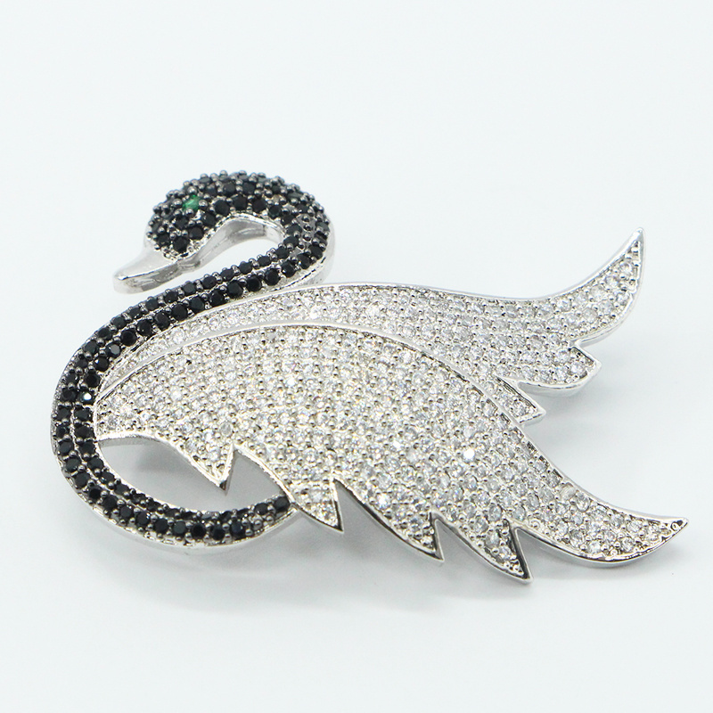 Black Swan Brooch For Women Zircon Elegant Luxury Pin New Arrival