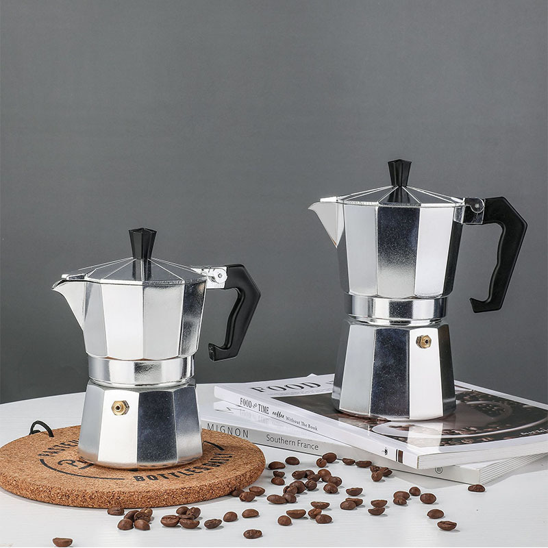 3/6/9/12cups Aluminum Moka Pot Stovetop Espresso Coffee Maker With Laser LOGO