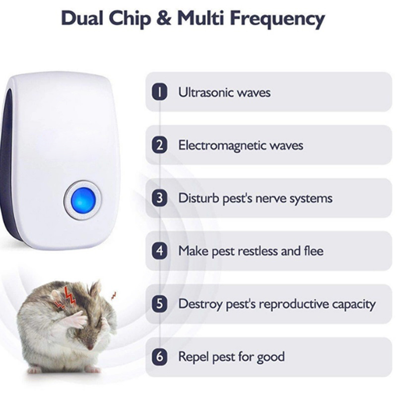 New EU/US/UK plug mosquito pest repellent plug in electric ultrasonic repeller pest control