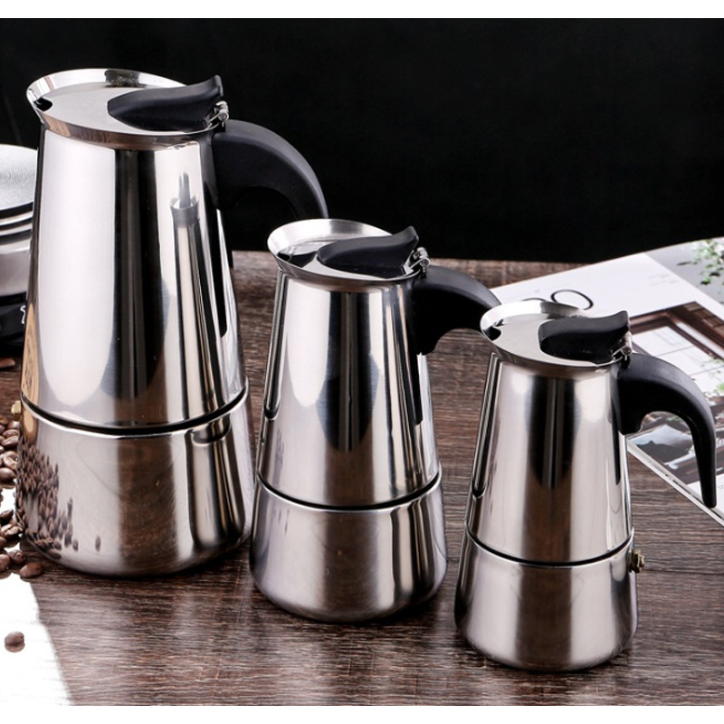 New Stainless Steel Moka Coffee Maker Espresso Coffee Maker Moka Pot