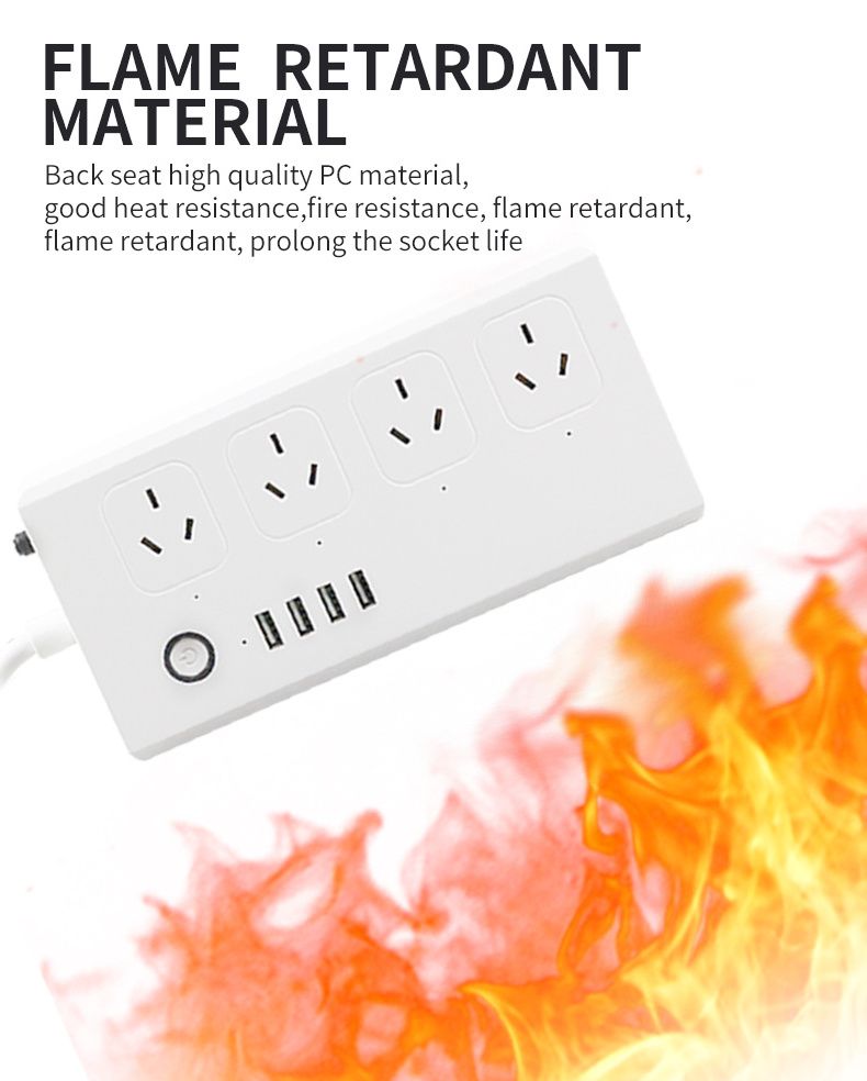 Smart Home New wifi smart timer AC USB charger power strip socket multi-plug switch outlet App Alexa Echo Google  AUversion Tuya