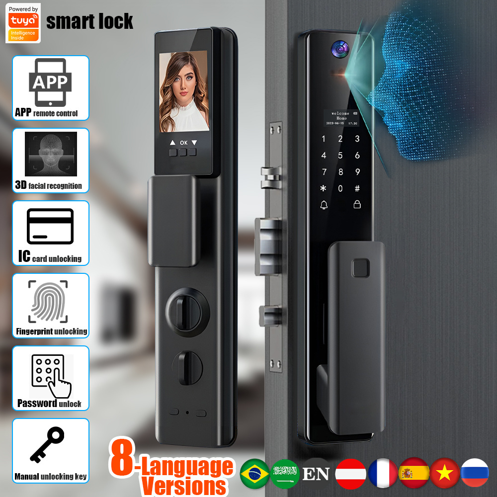 Tuya App Remote Unlocking Keyless Lock Electronic Door Loc Biometric Fingerprint Door Lock K7 Pro+ Smart Lock Remote