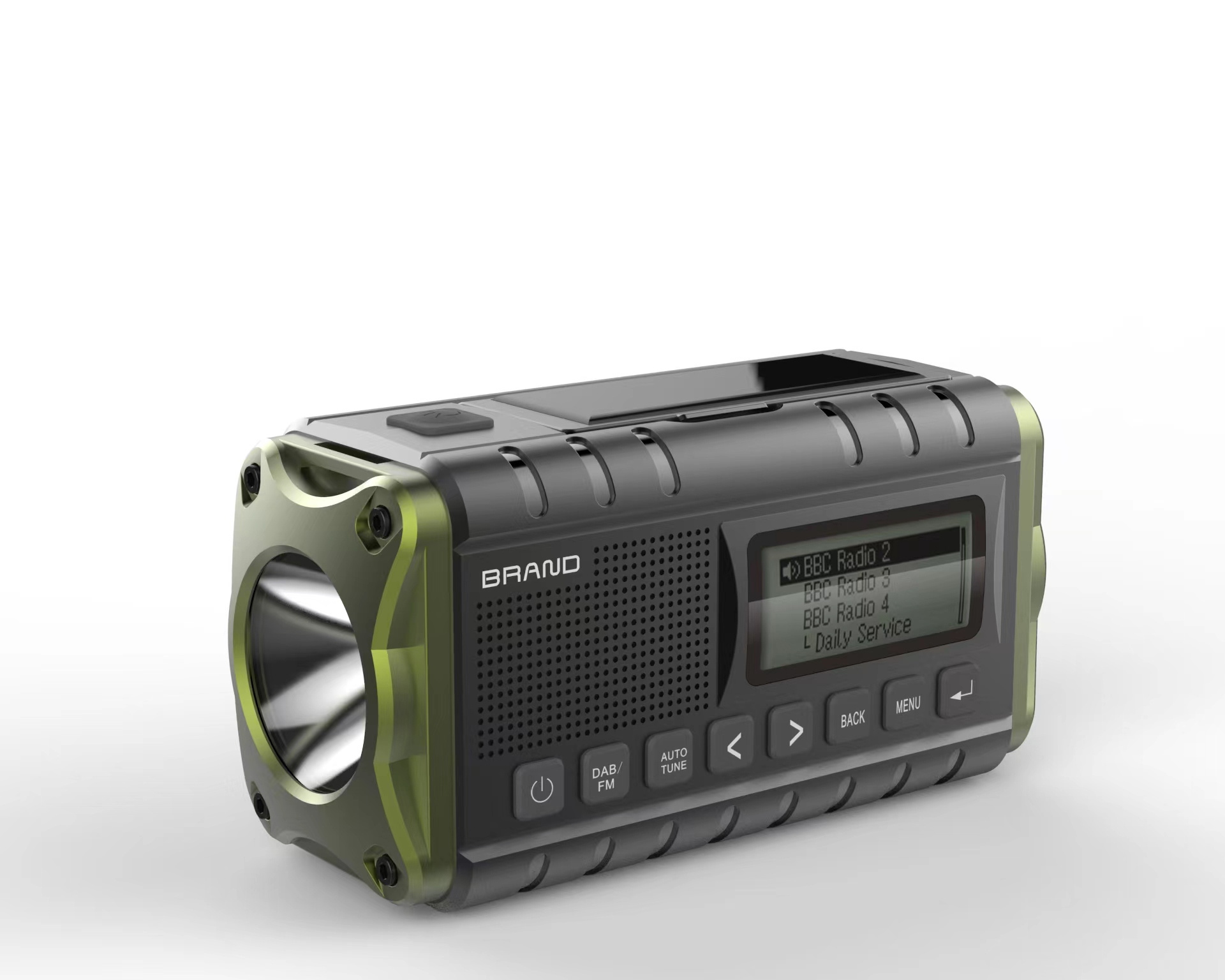 Portable Solar Weather FM DAB Radio for Household Emergency and Outdoor Survival