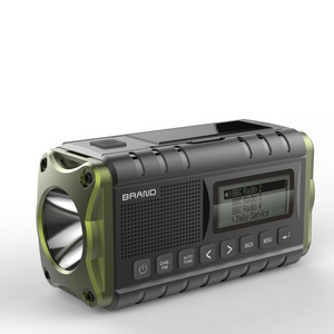 Portable Solar Weather FM DAB Radio for Household Emergency and Outdoor Survival