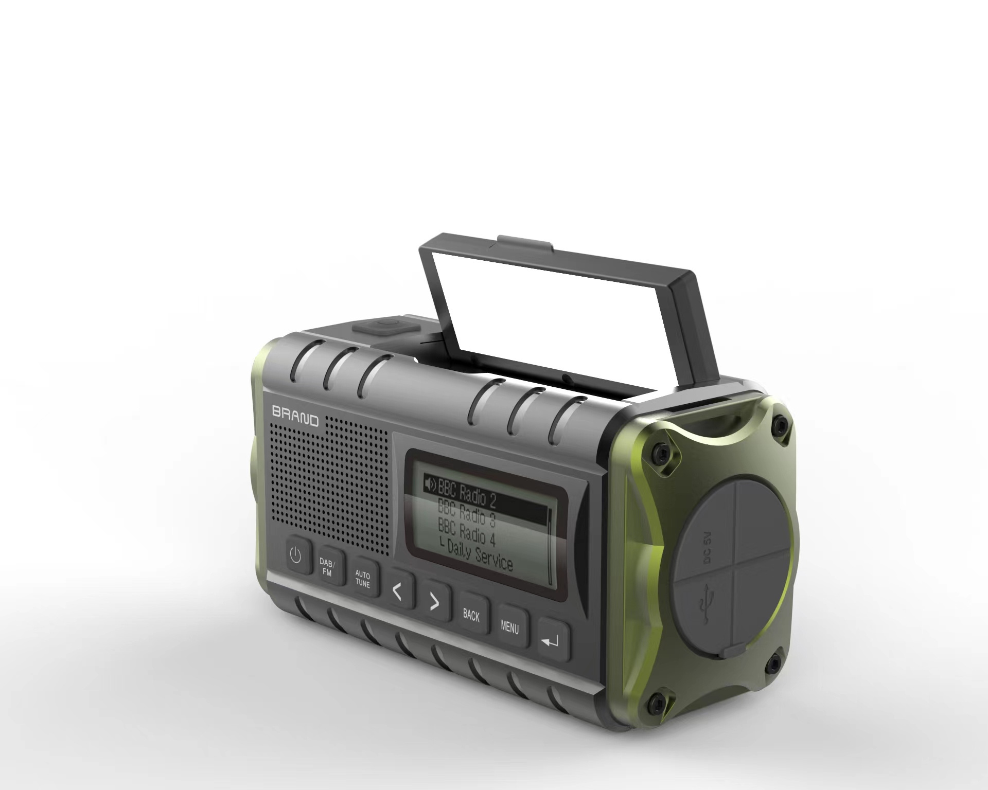 Hot Selling 10000mAh Battery Outdoor Emergency Radio DAB Radio Solar Dynamo Hand Crank Portable Radio With Flashlight