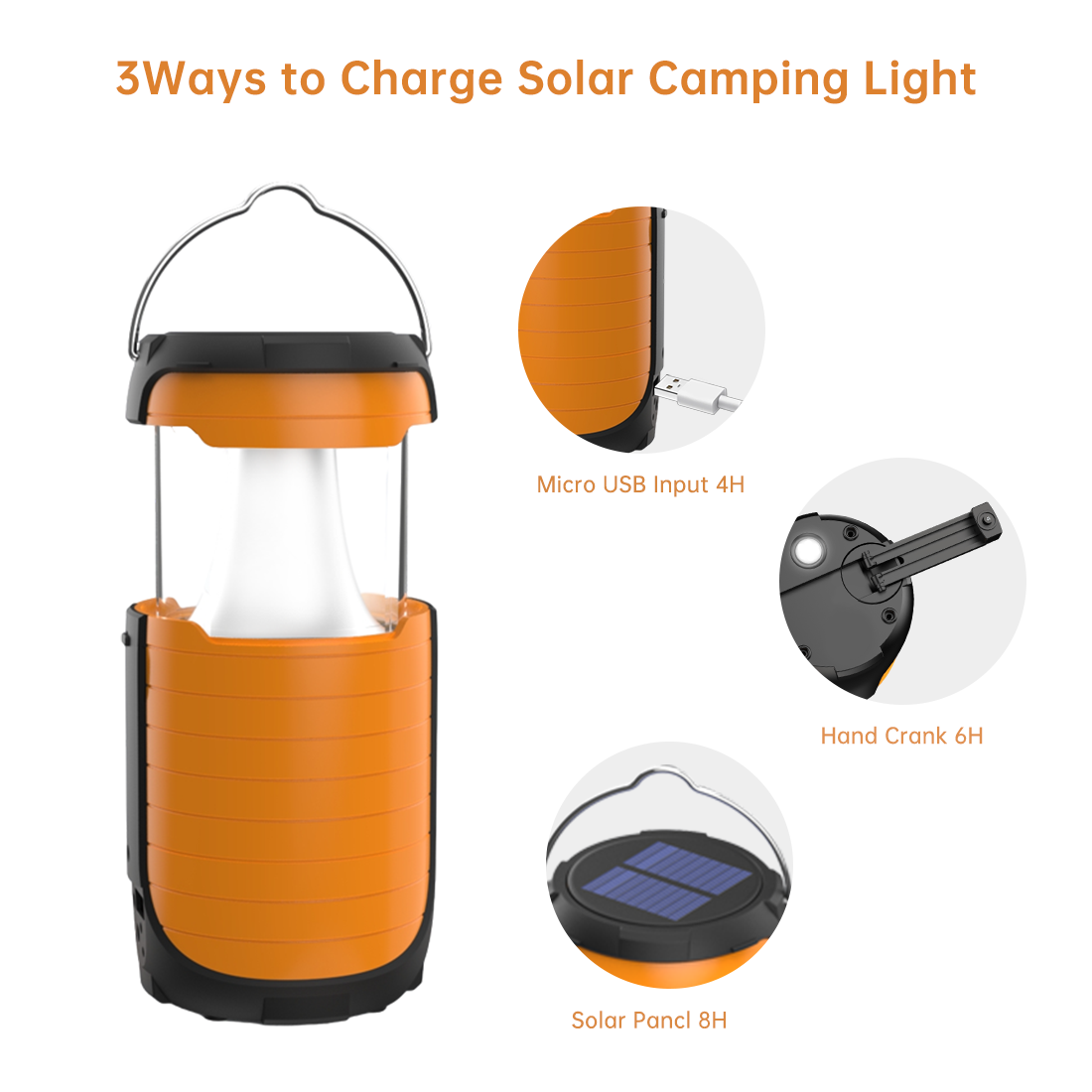 High Quality Outdoor Solar Power Charging Latern Led Camping Usb Rechargeable Solar Camping Lamp