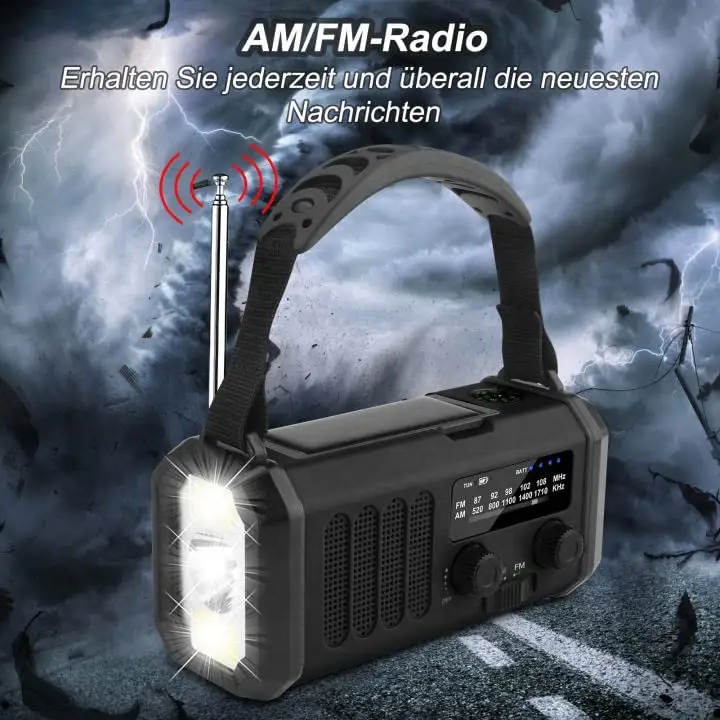 10000mah Solar Panel Hand Crank Radio  AM/Fm/WB  High Quality  Portable Radio with SOS For Survival Outdoor And Emergency