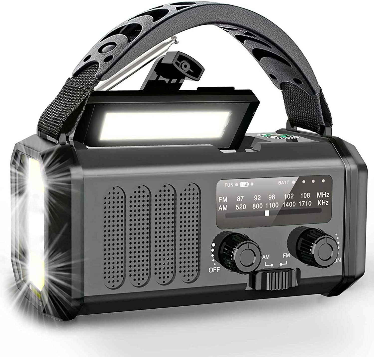 Hot Sale Rechargeable Battery Led Flashlight Radio Portable  Am Fm Noaa Self Powered Dynamo Emergency Solar Hand Crank Radio