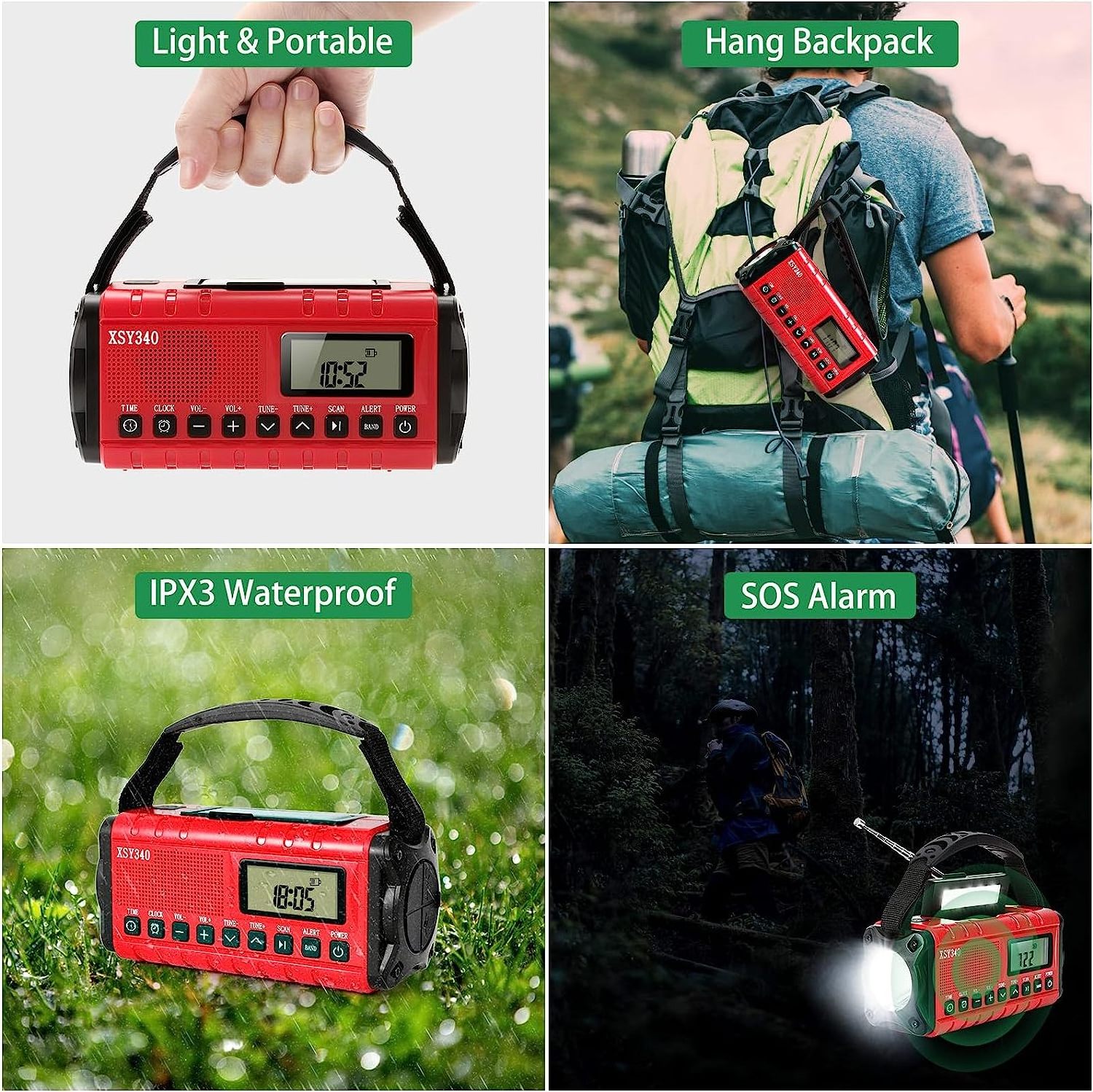 Factory Good Quality Portable Dab+ Radio Dab Radio Flashlight Emergency Dynamo Dab Radio