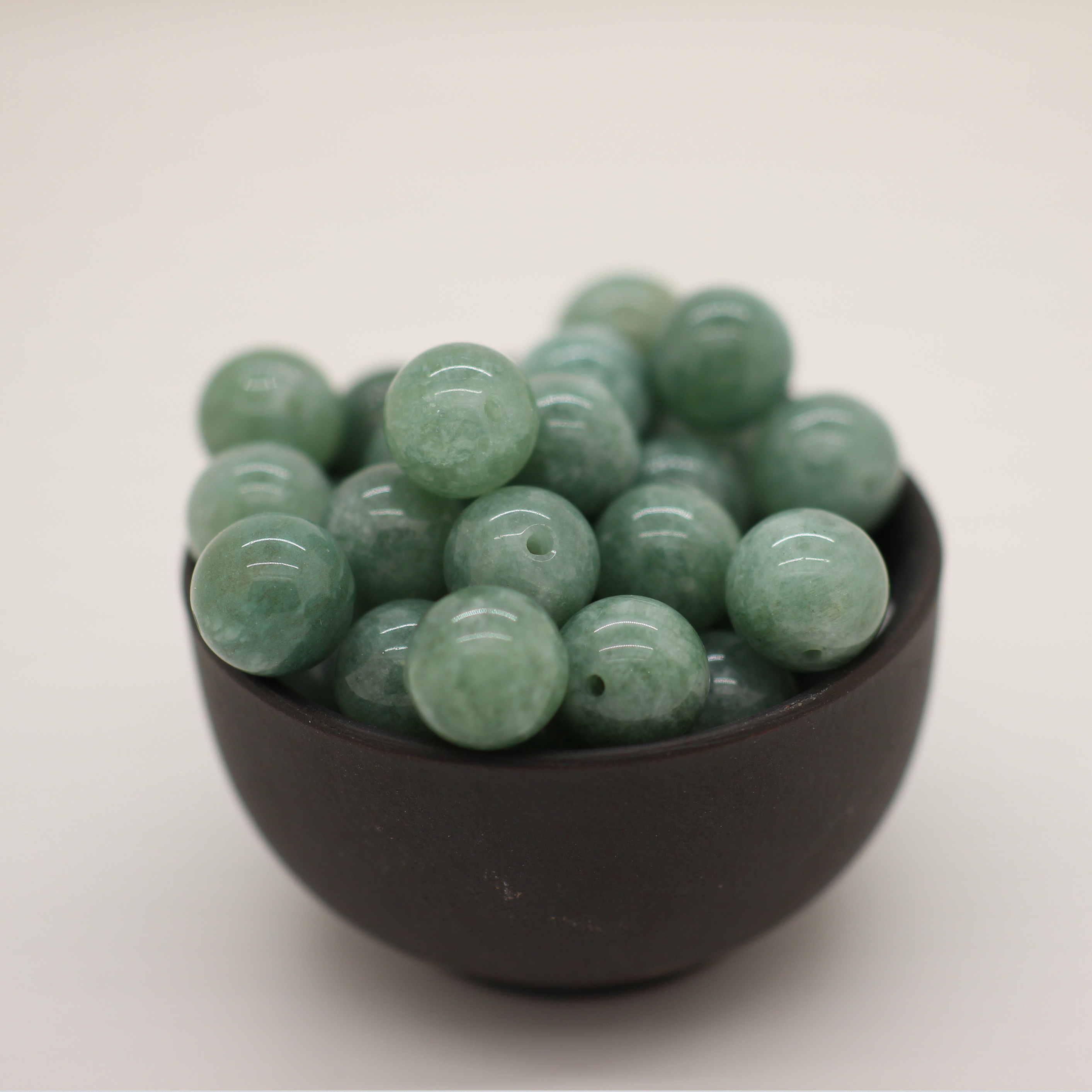 Manufacturer Supplier Dark Green Jade Round Bead Burma Stone Jade Loose Beads For Bracelet Making 6mm 8mm 10mm 12mm