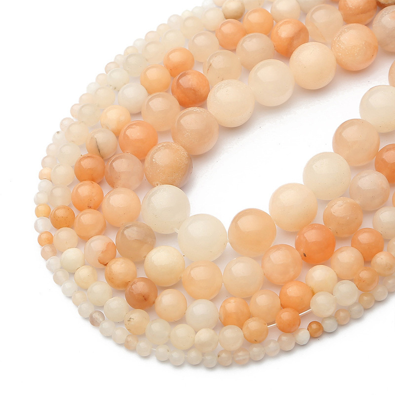 Natural Stone Bead Srands pink Aventurine Round Gemstone Loose Beads For Bracelet Jewellery Making