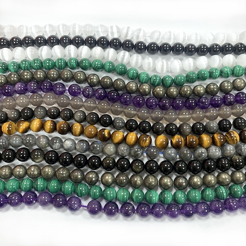 Wholesale Natural Gemstone Beads Strand Round Stone Loose Beads For Jewelry Bracelet Making 6mm 8mm 10mm