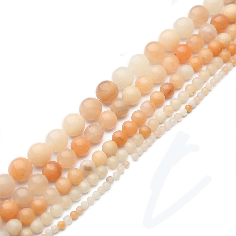 Natural Stone Bead Srands pink Aventurine Round Gemstone Loose Beads For Bracelet Jewellery Making