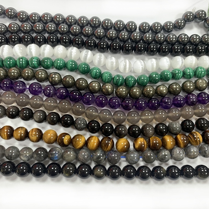 Wholesale Natural Gemstone Beads Strand Round Stone Loose Beads For Jewelry Bracelet Making 6mm 8mm 10mm