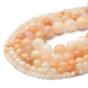 Natural Stone Bead Srands pink Aventurine Round Gemstone Loose Beads For Bracelet Jewellery Making