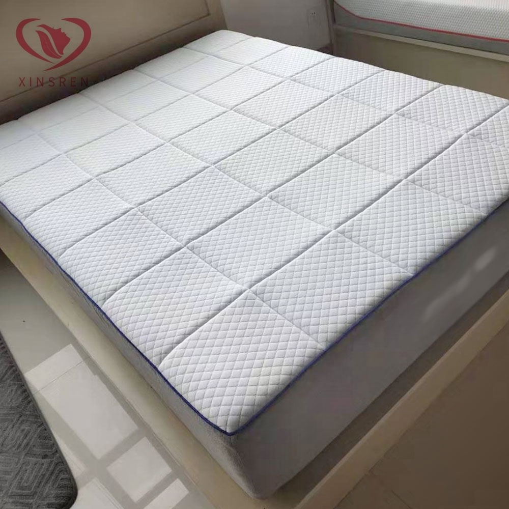 hotel custom cheap spring super single 45d memory foam down thin bed single mattress topper manufacturer