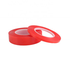 0.2mm Red Pet Double Sided Tape Acrylic Self Adhesive Double-sided Tape For Leather Patch Cinta Doble Cara Nano Tape