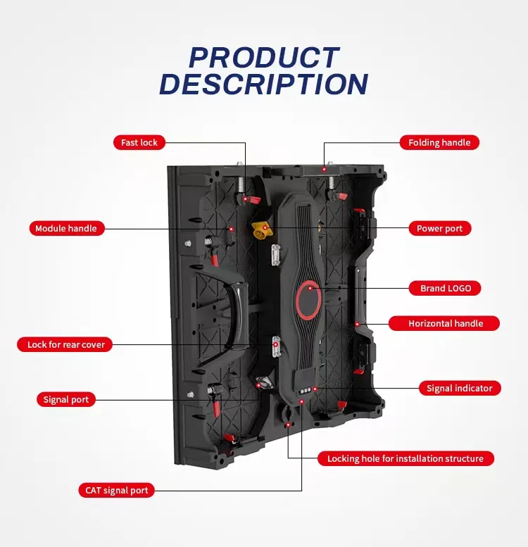 New Technology Led Display Screen Panel Video Videotron 500x500mm Die Casting Led Panel P4.81