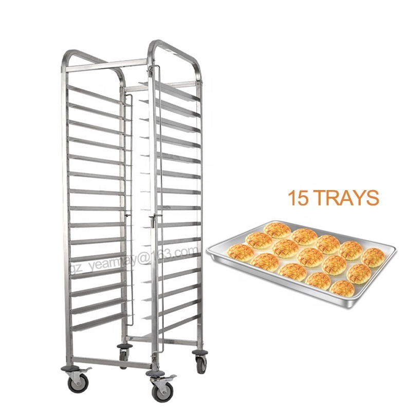 Food Grade Stainless Steel Gn Pan Baking Trays Rack Trolley For Kitchen Cart Bread Bakery Rotor Oven With 16 18 32 Layers