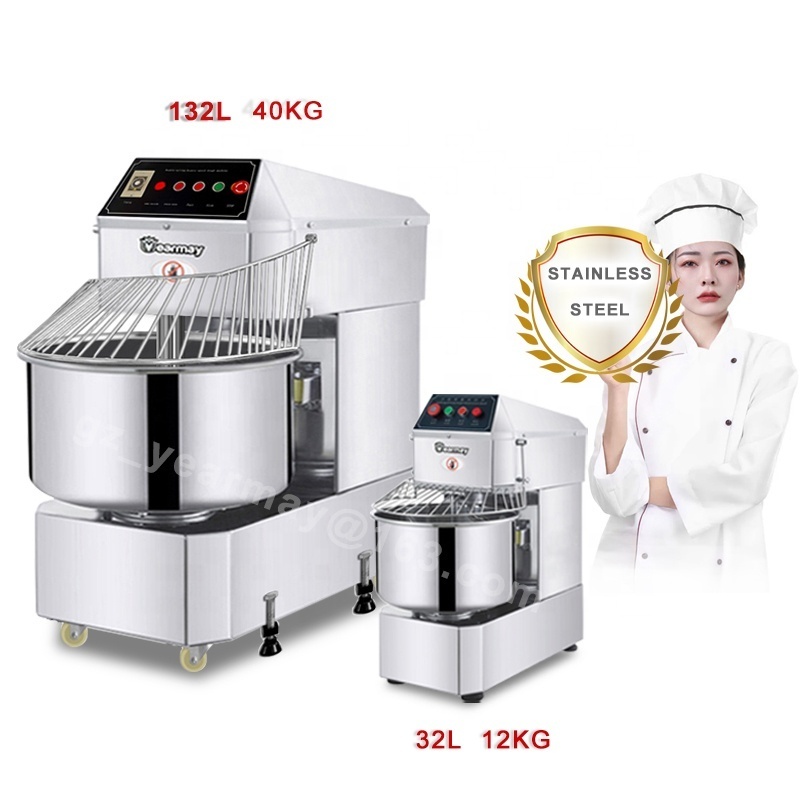 Factory Professional Large Amasadora De Pan Industrial 100Kg 50Kg 25Kg Commercial Electric Spiral Bread Dough Mixer Machine