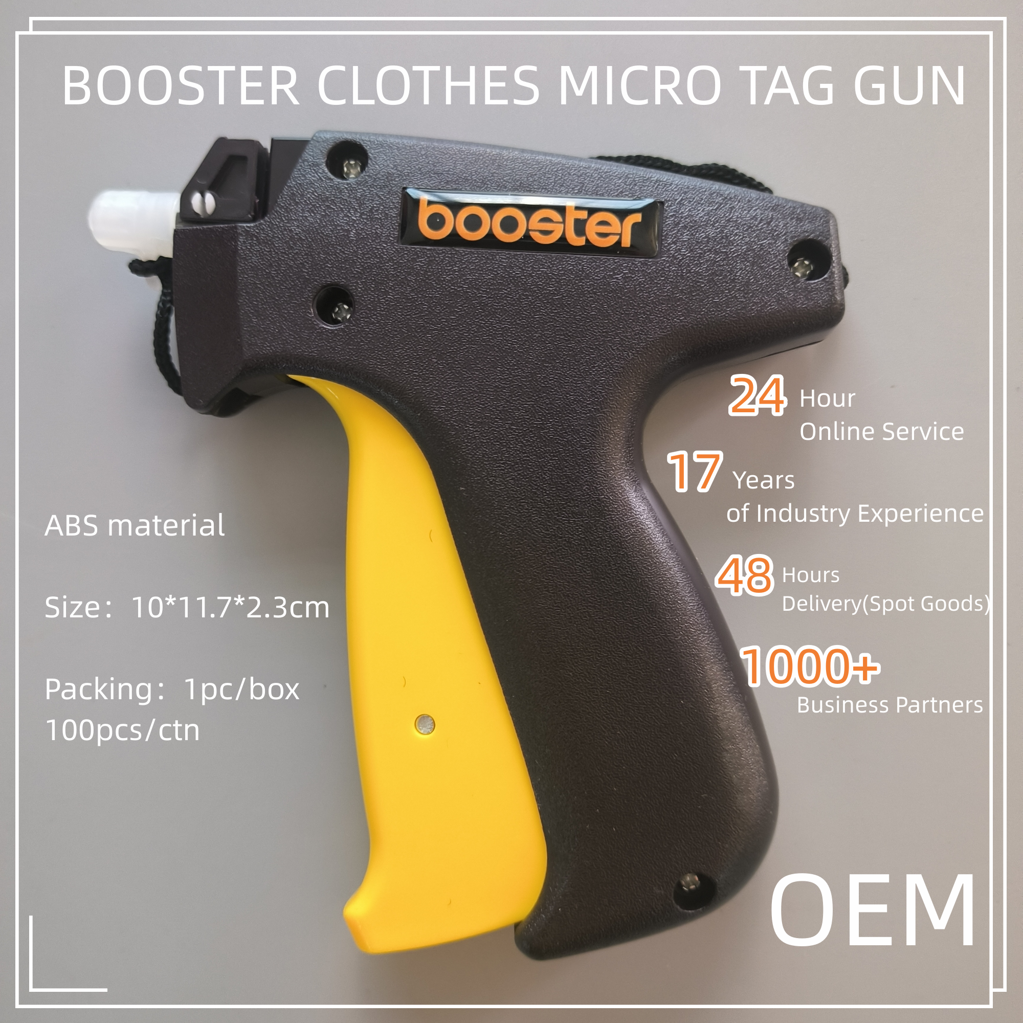 booster OEM Glue needle tag gun price tag machine micro arrow hand ABS micro stitch tag gun for clothes hang label