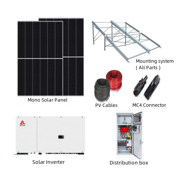 Safety 1000KW1000KVA 1000000W Completely On Grid Solar system with storage set solar system home power solar home system kit