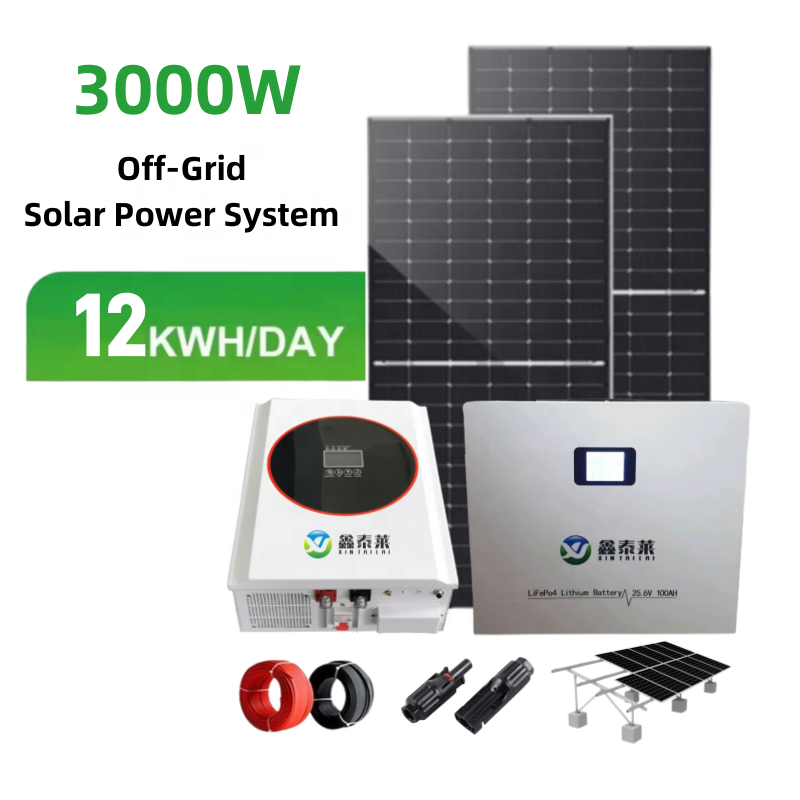 3KW Completely Off Grid Solar Power System Solar Energy System Kits For Home Use