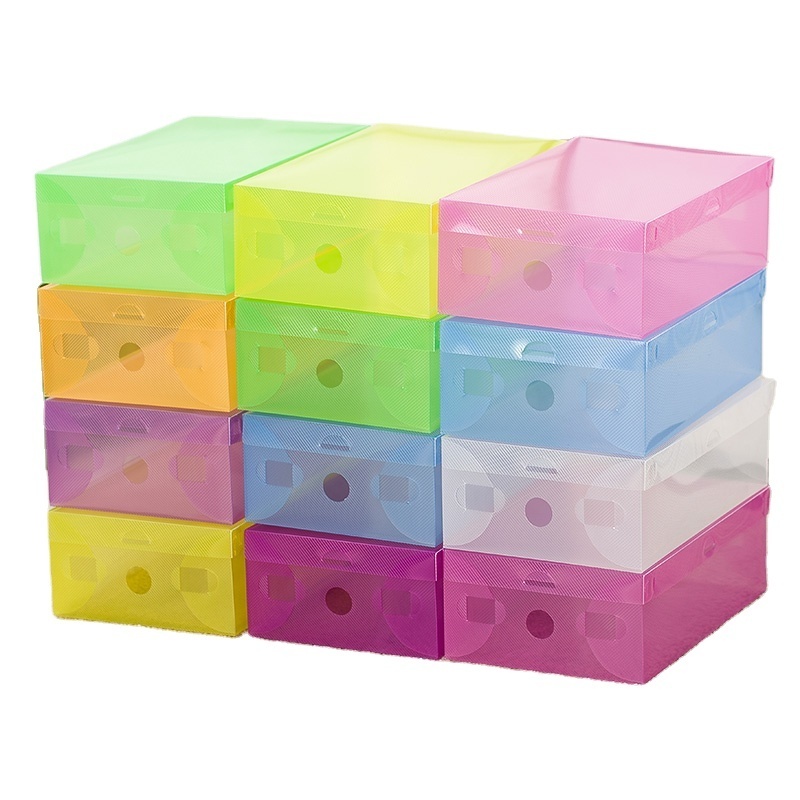 Cheap price pp clear shoes box plastic folding packaging transparent box storage PP shoe box