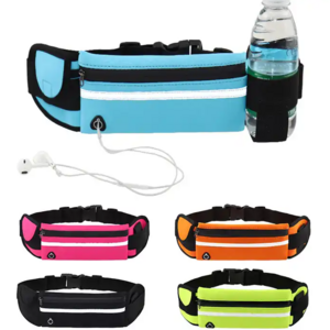 Outdoor Neoprene Waterproof Hiking Cycling Running Belt Waist Bag Custom Sport Fanny Pack With Water Bottle Holder