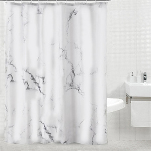 Printed Unique 3D Marble Design Polyester Bathroom Waterproof Shower Curtain