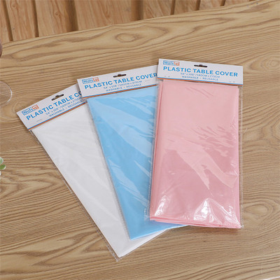 Factory stock selling disposable PE plastic dining table cover/tablecloth table cloth