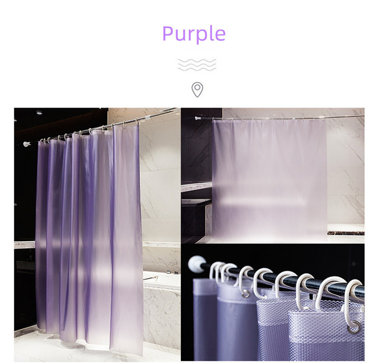 Unique Shower Curtain 3D Y design Effect Circle Design Waterproof, PEVA Shower Curtain Liner