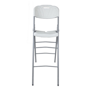 rental wholesale outdoor cocktail bistro high height white plastic folding bar chair