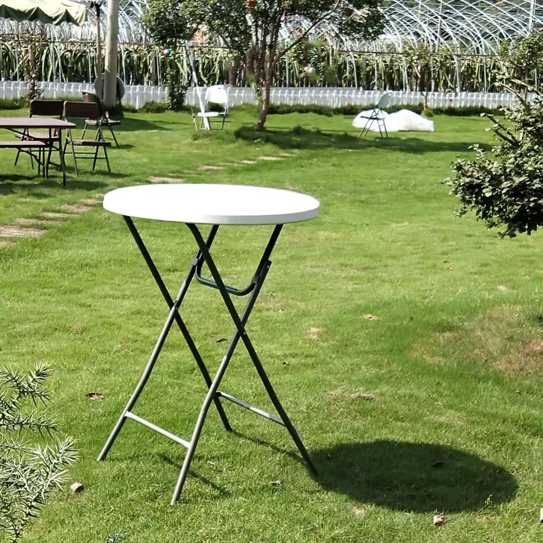 Direct Factory 2ft High Top Bistro Dining Outdoor Events Plastic Folding Round Bar Table for Cocktail