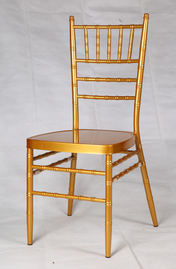 Luxury Wedding King Golden Iron Royal Banquet Event Modern Gold Chiavari Tiffany Chair