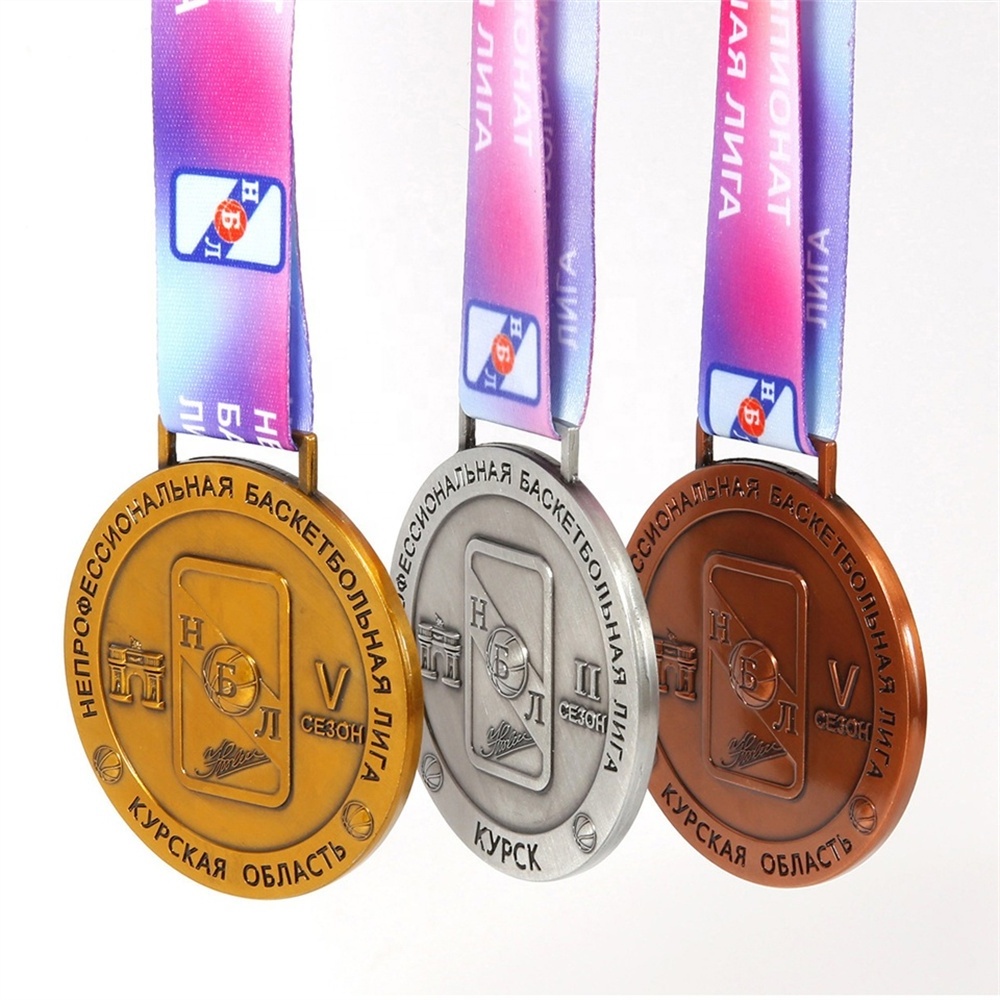 Xieyuan Factory custom logo award medals with ribbon blank gold silver bronze honour cycling running marathon metal sport medal