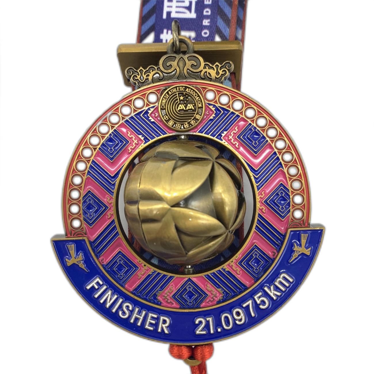 Xieyuan Factory custom logo fashion design 3D metal enamel sublimation souvenir blank running marathon sports rotating medal