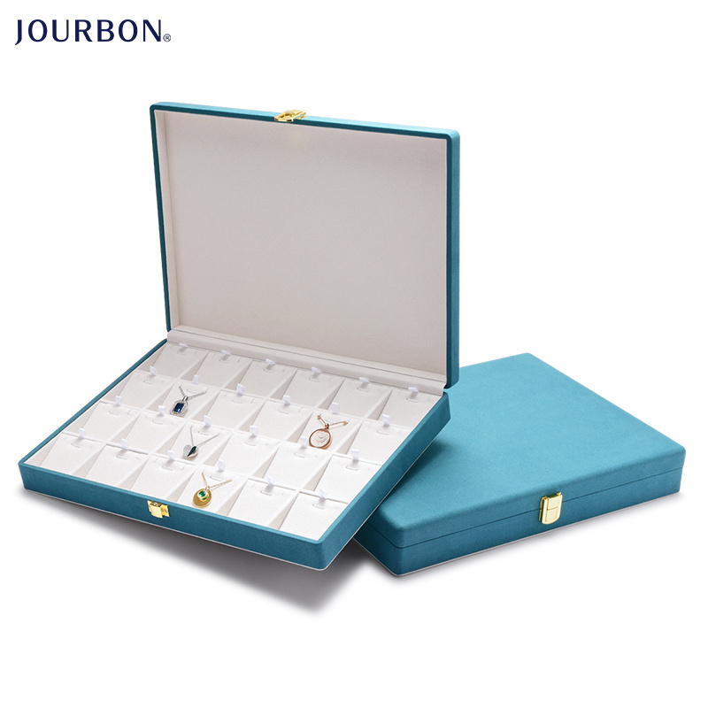 Jourbon Travel Leather Storage Jewelry Box Organizer Leather Jewelry Storage Box With Lock