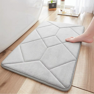 Memory Foam Bath Mat Non-Slip Super Water Absorption Washable Bathroom Rug Soft Quick Dry Shower Bath Mat