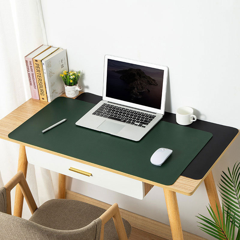 Multi-functional High-quality Ultra Thin Waterproof Pu Leather Mouse Pad Dual Use Desk Writing Mat For Work