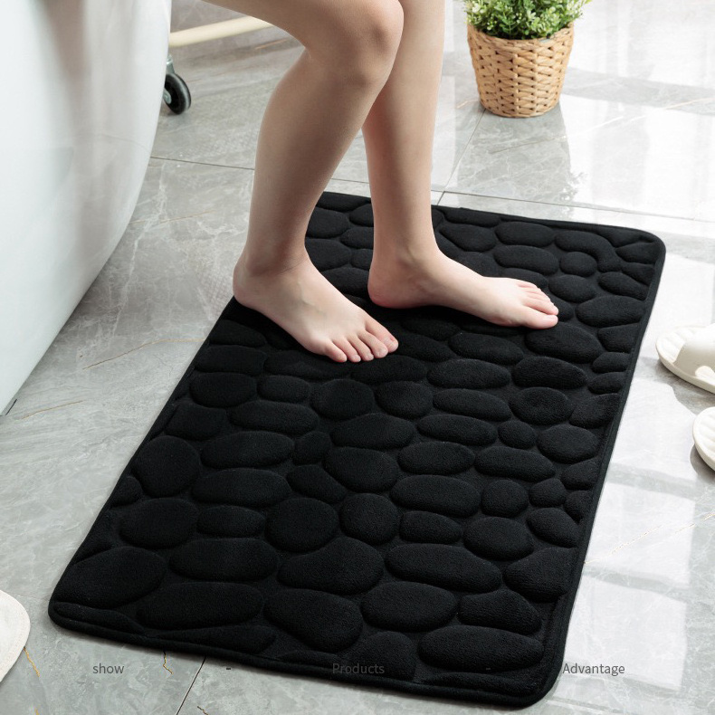 Memory Foam Bath Mat Non-Slip Super Water Absorption Washable Bathroom Rug Soft Quick Dry Shower Bath Mat